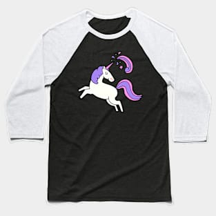 Happy Unicorn Colorful Baseball T-Shirt